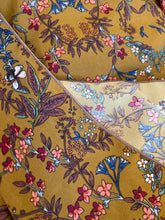 Load image into Gallery viewer, Mustard Blue Coral Floral Wild Rag