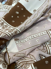 Load image into Gallery viewer, Dusty Purple Rose Brown Paisley Wild Rag