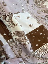 Load image into Gallery viewer, Dusty Purple Rose Brown Paisley Wild Rag