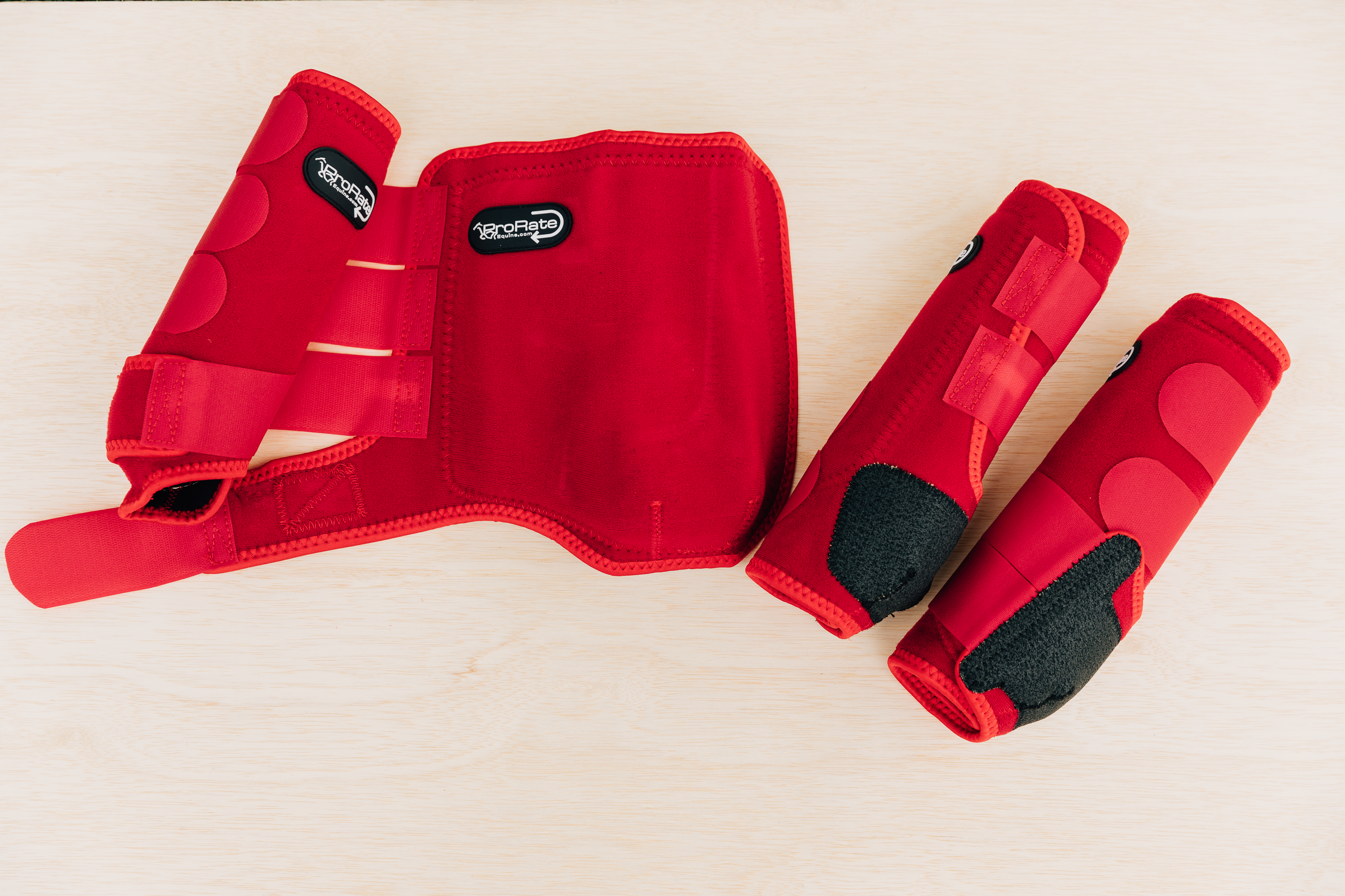 SKT Sports Red Horse Stable & Travel Boots - Set Of 4, Protective Wraps