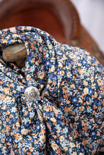 Load image into Gallery viewer, Navy Peach Field Floral Wild Rag