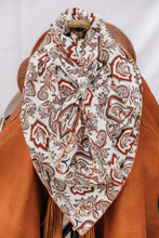 Load image into Gallery viewer, Rust Ivory Paisley Wild Rag