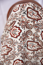 Load image into Gallery viewer, Rust Ivory Paisley Wild Rag