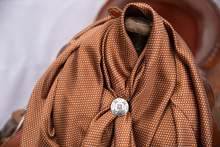 Load image into Gallery viewer, Latte Brown Tiny Polka Dot Wild Rag