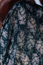 Load image into Gallery viewer, Black and Pink Paisley Wild Rag