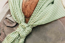 Load image into Gallery viewer, Olive Green Repeating Pattern Wild Rag