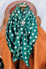 Load image into Gallery viewer, Forest Green Penny Polka Dot Wild Rag