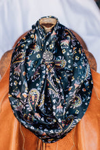 Load image into Gallery viewer, Black Gold Floral Paisley Wild Rag