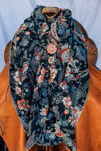 Load image into Gallery viewer, Black Filigree Paisley Wild Rag