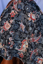 Load image into Gallery viewer, Black Filigree Paisley Wild Rag