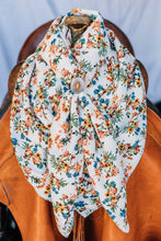 Load image into Gallery viewer, White Pink Blue Floral Wild Rag