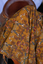 Load image into Gallery viewer, Mustard Blue Coral Floral Wild Rag