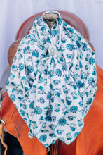 Load image into Gallery viewer, White Turquoise Bouquet Floral Wild Rag