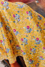 Load image into Gallery viewer, Gold Burgundy Blue Floral Wild Rag