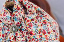 Load image into Gallery viewer, Red Blue Grey Floral Wild Rag