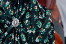 Load image into Gallery viewer, Black Turquoise Bouquet Floral Wild Rag