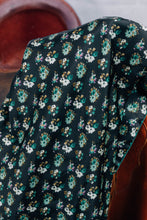 Load image into Gallery viewer, Black Turquoise Bouquet Floral Wild Rag