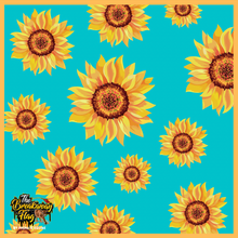 Load image into Gallery viewer, Turquoise Sunflower Breakaway Flag (College/Open/Pro)
