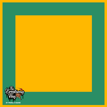 Load image into Gallery viewer, BLACK FRIDAY Gold Green Square Breakaway Flag (College/Open/Pro)