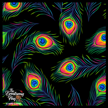 Load image into Gallery viewer, Black Friday Black Peacock Breakaway Flag (College/Open/Pro)