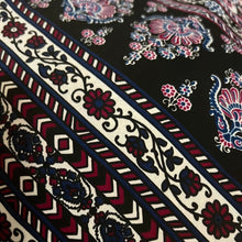 Load image into Gallery viewer, Navy Burgundy Motif Wild Rag