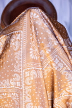 Load image into Gallery viewer, Tan Paisley Squares Wild Rag