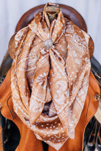 Load image into Gallery viewer, Tan Paisley Squares Wild Rag