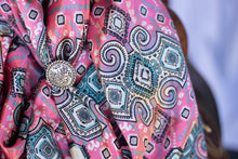 Load image into Gallery viewer, Pink and Blue Aztec Wild Rag