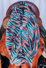 Load image into Gallery viewer, Turquoise Pink Neon Aztec Wild Rag