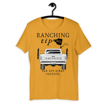 Load image into Gallery viewer, Ranching Tip New Guy Rides Shotgun Western Graphic T-Shirt