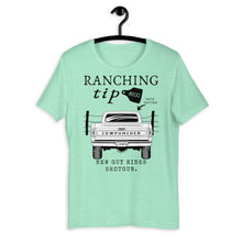 Load image into Gallery viewer, Ranching Tip New Guy Rides Shotgun Western Graphic T-Shirt