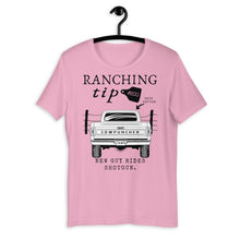 Load image into Gallery viewer, Ranching Tip New Guy Rides Shotgun Western Graphic T-Shirt