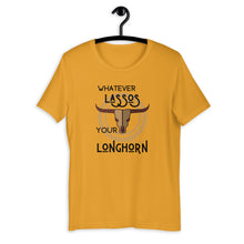 Load image into Gallery viewer, Whatever Lassos Your Longhorn Western Graphic T-Shirt