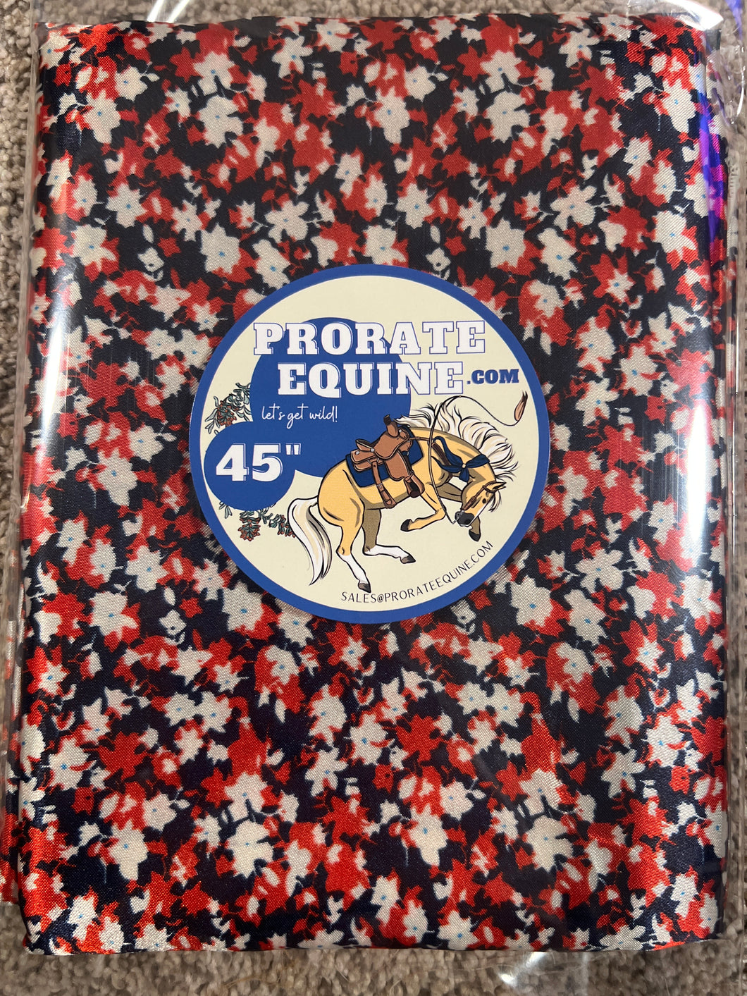Red White Blue Tiny Floral Wild Rag