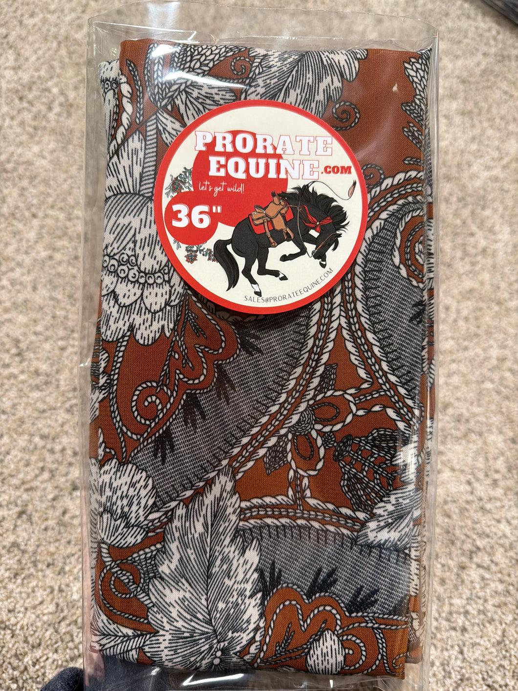 Rust Rag Rust Navy Rope Floral Wild Rag – ProRate Equine