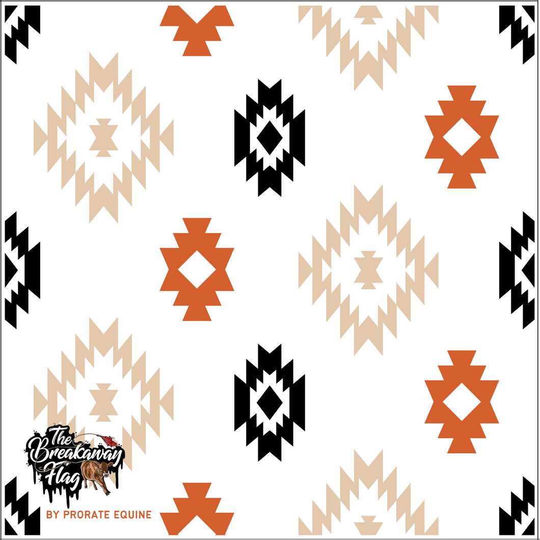 Rust Black Aztec Breakaway Flag (College/Open/Pro)