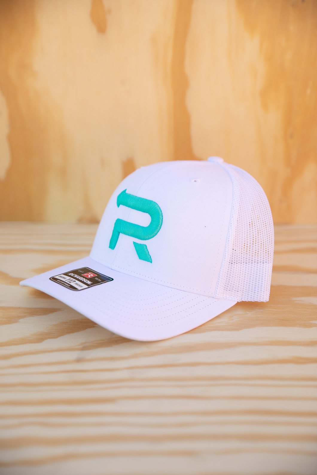 Solid White Turquoise PR Hat