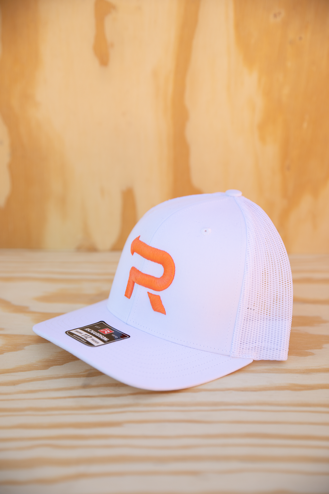 Solid White Orange PR Hat