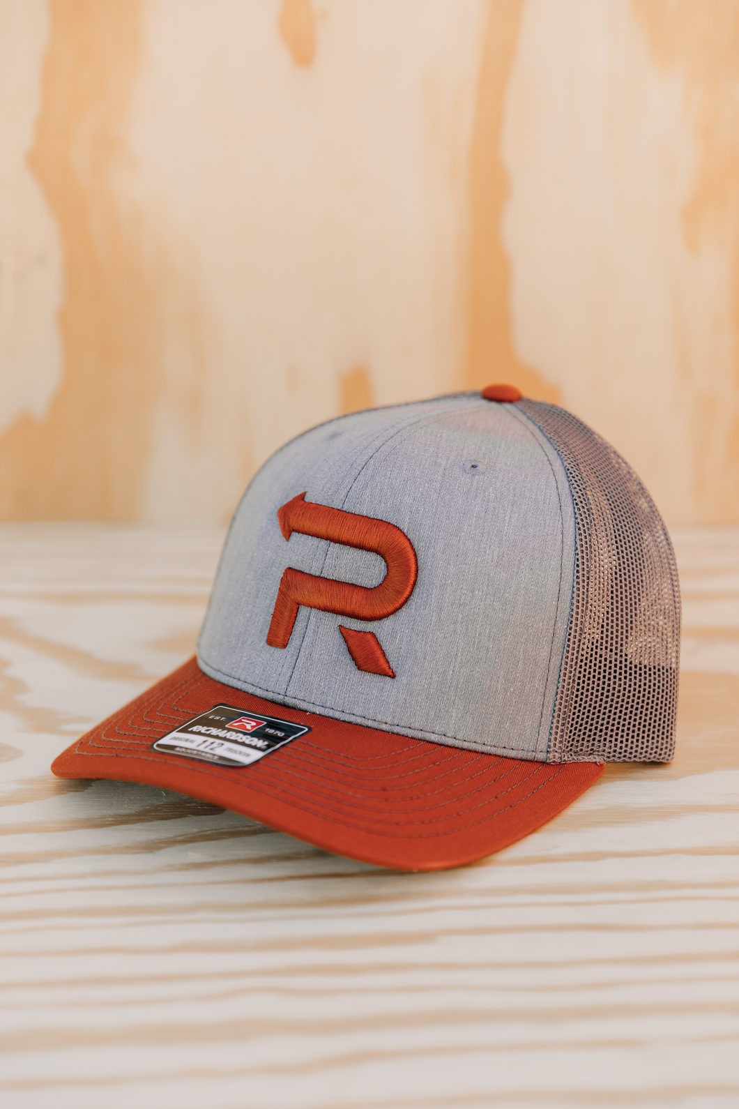 Heather Grey Rust Tri PR Hat