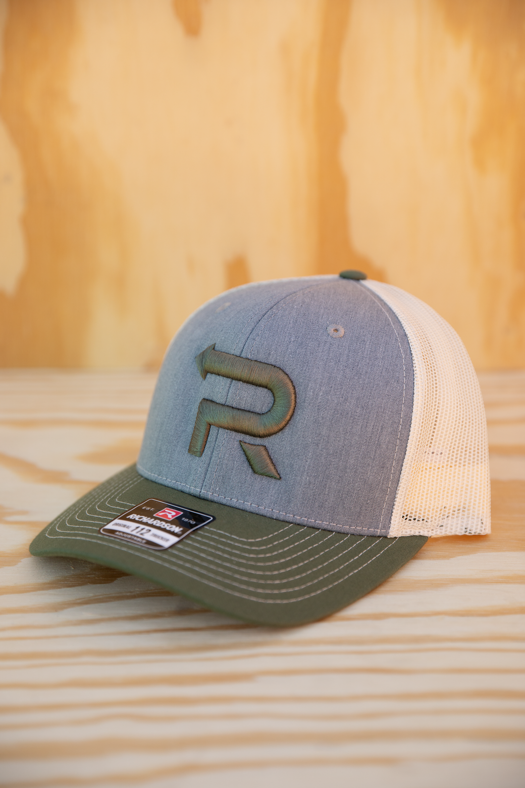 Heather Grey Olive Tri PR Hat