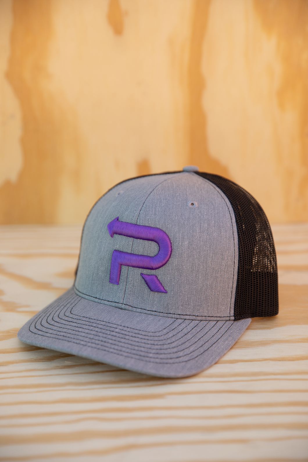 Heather Grey Purple PR Hat