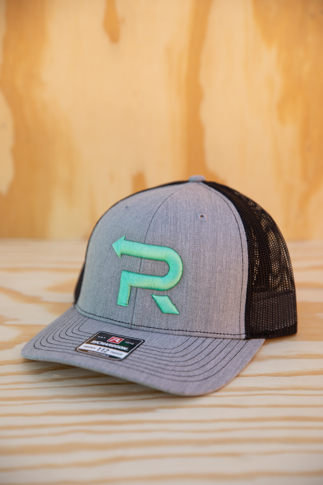 Heather Grey Spearmint Green PR Hat