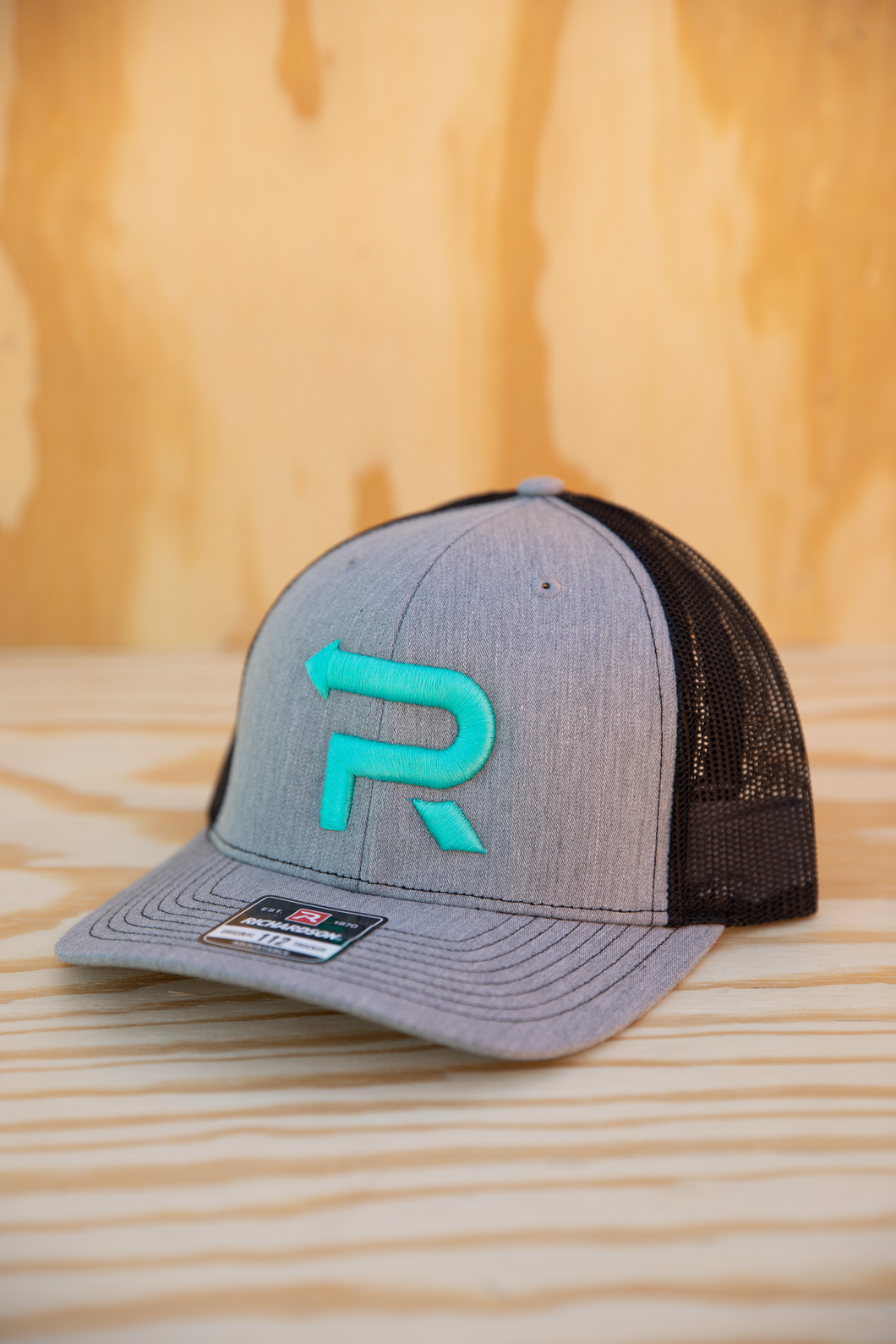 Heather Grey Turquoise PR Hat