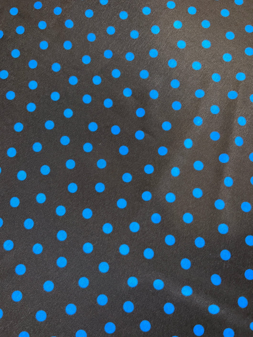 Black Royal Blue Polka Dot Wild Rag