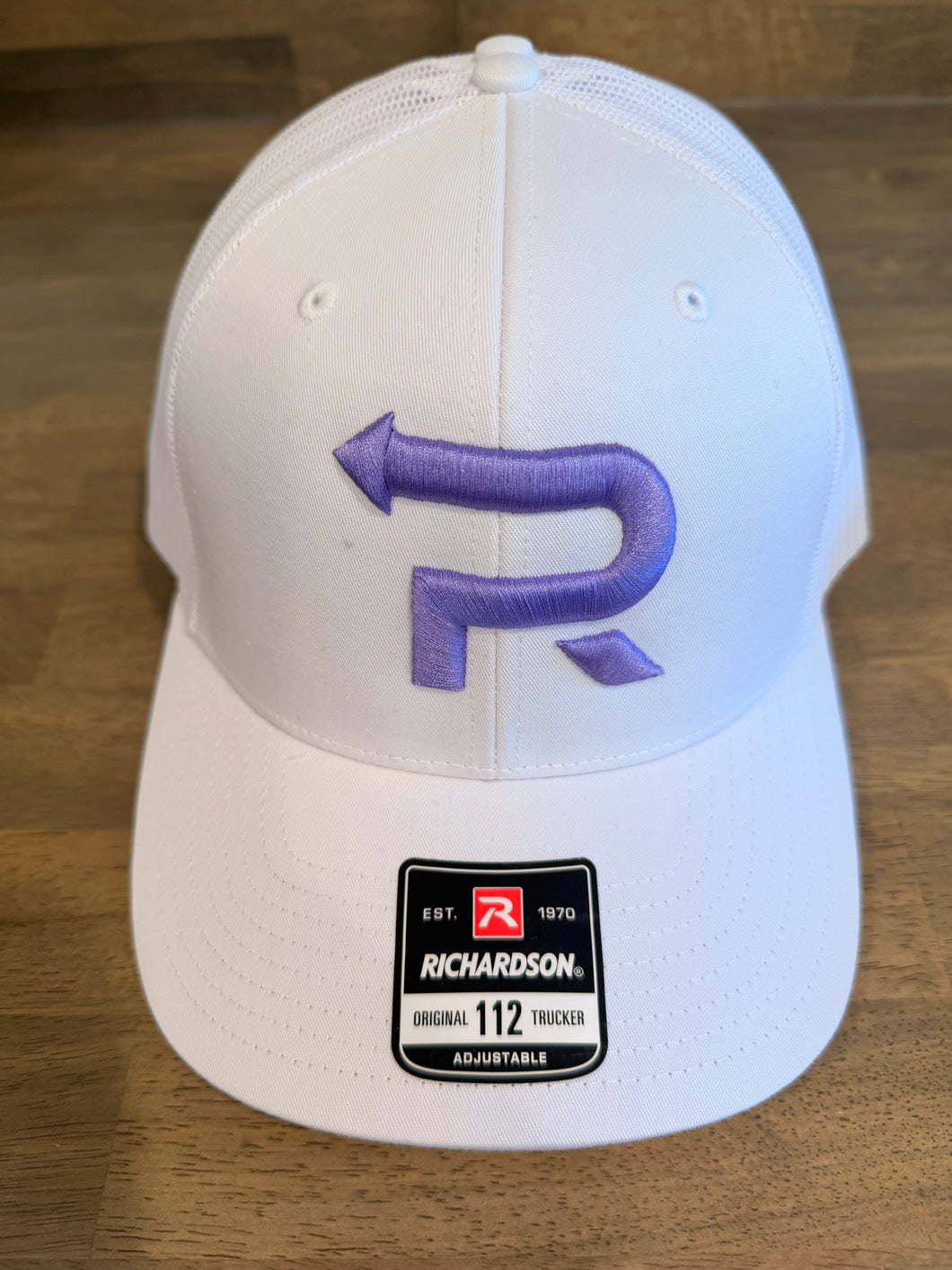Solid White Purple PR Hat