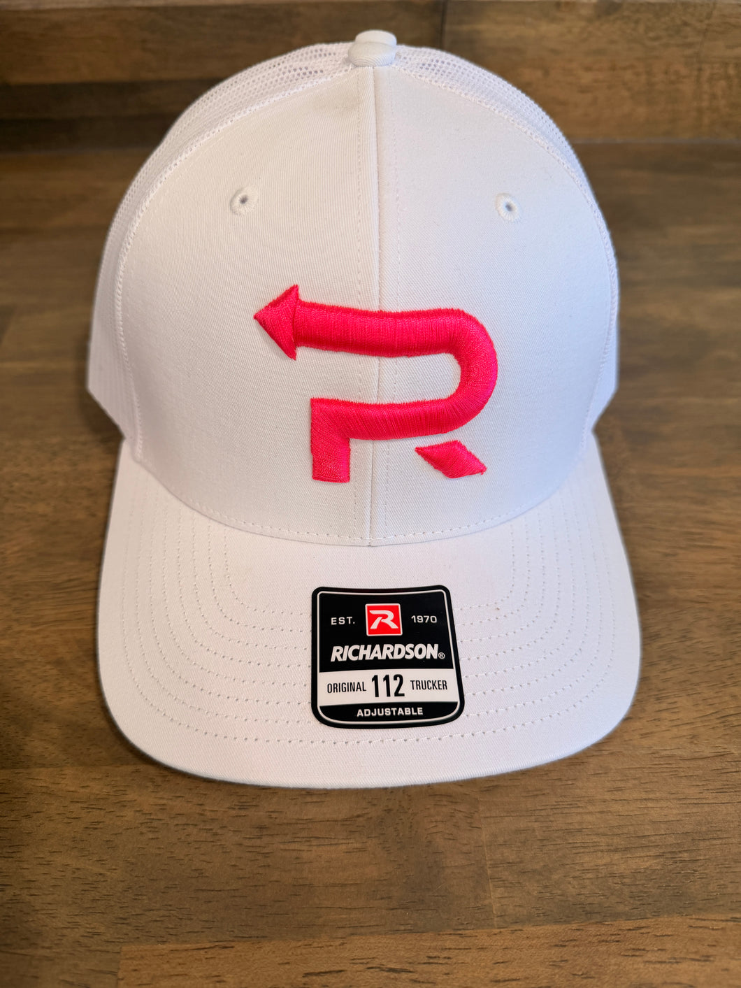 Solid White Pink PR Hat