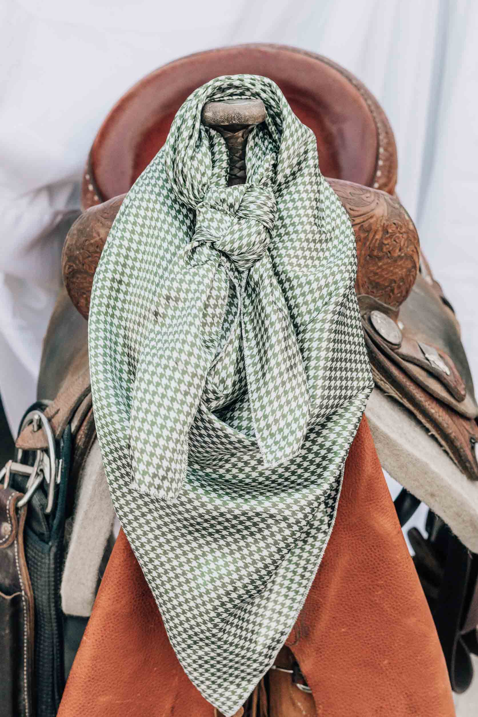 Olive Green Repeating Pattern Wild Rag – ProRate Equine