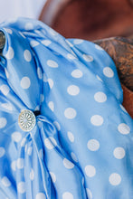 Load image into Gallery viewer, Blue Penny Polka Dot Wild Rag
