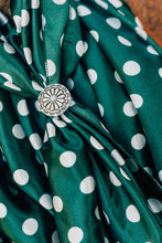 Load image into Gallery viewer, Forest Green Penny Polka Dot Wild Rag
