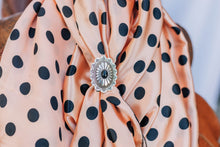 Load image into Gallery viewer, Light Peach Penny Polka Dot Wild Rag
